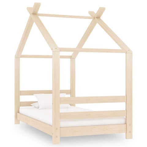Kids Bed Frame Solid Pine Wood 70x140 cm 289607