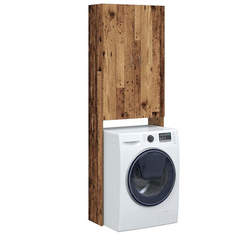 ZNTS Washing Machine Cabinet Old Wood 64x25.5x190 cm 856646