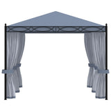 Gazebo with Mesh Screens 3x4 m Anthracite Steel 48057