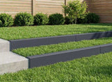 Garden Cover Profile 10 pcs 100 x 20 x 15 cm Steel Anthracite 8012981