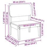 Garden Chair Wax Brown 60x52.5x72 cm Solid Wood Pine 859319