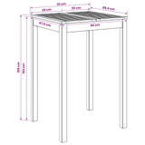 Garden Bar Table Natural 70 x 68.5 x 105 cm Solid Acacia Wood 901256