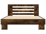 Bed Frame with Headboard Smoked Oak 80 x 200 cm Engineered Wood 8009102