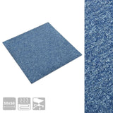Carpet Floor Tiles 20 pcs 5 m 50x50 cm Blue 147316