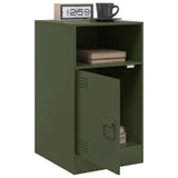 Bedside Cabinets 2 pcs Olive Green 34.5x39x62 cm Steel 841772