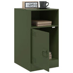 ZNTS Bedside Cabinet Olive Green 34.5x39x62 cm Steel 841771