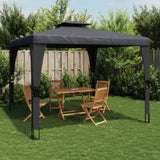 Gazebo with Double Roof Anthracite 2.98x2.98 m Steel 368441