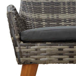 Garden Dining Set with Cushion 5 pcs Grey Poly Rattan 3261680