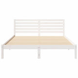 Bed Frame with Headboard White 160 x 220 cm Solid Pine Wood 872336