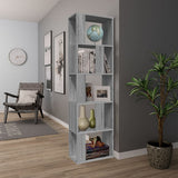 Book Cabinet Grey Sonoma 45x24x160 cm Engineered Wood 826376