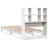 Bookcase Bed without Mattress White 90x190 cm Single Solid Wood 3323939