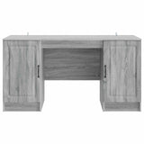 Desk with Shelf Grey Sonoma 142.5 x 50 x 75 cm Engineered Wood 3414645