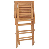 Folding Garden Chair Set of 2 Natural teak Solid teak wood Medium 362756