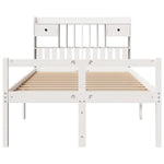 ZNTS Bookcase Bed without Mattress White 120x200 cm Solid Wood Pine 3322054