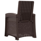 Reclining Garden Chair Rattan Look Brown PP 8011993
