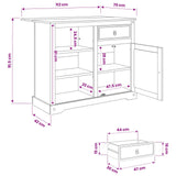 Kitchen Trolley 2 pcs Honey Wax 112 x 70 x 91.5 cm Solid-Pine 3425386