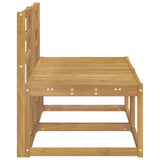 2 Piece Outdoor Middle Sofa Solid Acacia Wood White 901462
