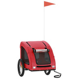 Pet Bike Trailer Red Oxford Fabric and Iron 93964