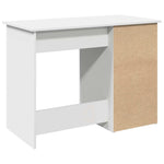 ZNTS Desk White 102x50x75 cm Engineered Wood 860463