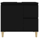 Bathroom Cabinet Black 65x33x60 cm Engineered Wood 819821