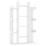 ZNTS Book Cabinet White 86x25.5x140 cm Engineered Wood 808900
