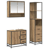 Bathroom Furniture Set 3 pcs Artisan Oak Engineered Wood 3402522
