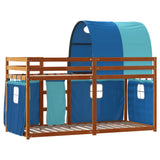 Bunk Bed without Mattress Blue 75x190 cm Small Single Solid Wood Pine 3284016