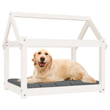Dog Bed White 81x60x70 cm Solid Wood Pine 822208