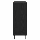 Sideboard Black Oak 69.5 x 34 x 90 cm Engineered Wood and Iron 881533