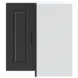 Kitchen Wall Corner Cabinet "Porto" Black Engineered Wood 854098
