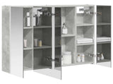 Bathroom Mirror Cabinet Concrete Grey 83.5 x 15.5 x 70 cm 889266