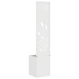 Garden Privacy Screen White 32 x 150 cm Cold-rolled steel 876358