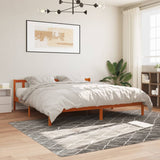 Bed Frame without Mattress Wax Brown 180x200 cm Super King Solid Wood Pine 844812