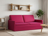 2 Seater Sofa Wine Red 130 x 81 x 82 cm Velvet 42041059
