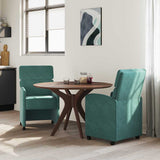 Dining Chairs with Wheels 2 pcs Dark green 58 x 65 x 98 cm 42017877