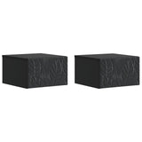 Wall-Mounted Bedside Cabinet 2 pcs Black 49 x 34.5 x 20 cm 898788
