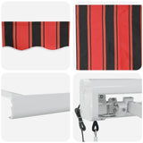 Retractable Awning Orange and brown 350 x 250 cm 3330229