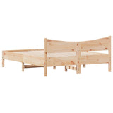 Bed Frame without Mattress 150x200 cm King Size Solid Wood Pine 3216366