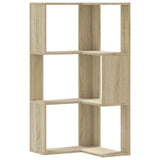 Corner Bookcase 3-Tier Sonoma Oak 50x50x102 cm Engineered Wood 852593