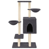 Cat Tree with Sisal Scratching Posts Dark Grey 117 cm 172120