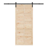 Sliding Door Natural 100 x 208 cm Solid Pine Wood 3445668