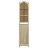 6-Panel Room Divider Brown 214x165 cm Fabric 338593