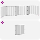Dog Gate 6 pcs Black 100 x 100 cm Galvanised Steel 891991
