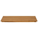Table Top 90 x 45 x 3.5 cm Rectangular Solid Teak Wood Natural 42033156