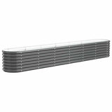 Garden Raised Bed Galvanised Steel 260x40x36 cm Anthracite 318881