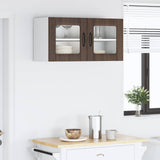 Wall Glass Cabinet PORTO Brown Oak 80 x 31 x 40 cm 885302