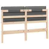 Upholstered Headboard Natural and Light Grey 150 cm 880008