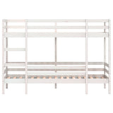 Bunk Bed without Mattress White 80x200 cm Solid Wood Pine 3284216