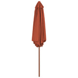 Garden Parasol with Wooden Pole 270 cm Terracotta 44518