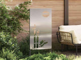 Garden Privacy Screen Silver 50 x 140 cm Galvanised steel 876320